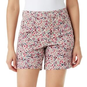 NWT "Gloria Vanderbilt" Amanda Multi Color Floral Shorts Woman's Size 14